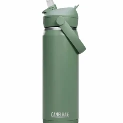 Thrive Flip Straw vattenflaska, 0,75 liter, moss