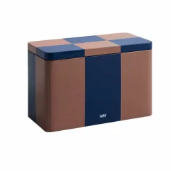 Tin Storage förvaringsburk medium, brun/midnattsblå