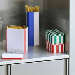 Tin Storage förvaringsburk small, grön/off-white