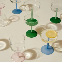 Tint coupéglas 2-pack, klar/ljus jadegrön/mörk jadegrön