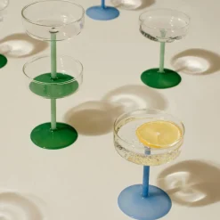 Tint coupéglas 2-pack, klar/ljus jadegrön/mörk jadegrön