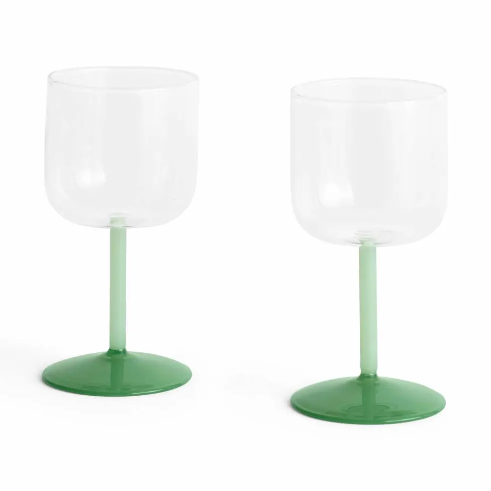 Tint vinglas 2 st, klar/jade/ljusgrön/mörkgrå