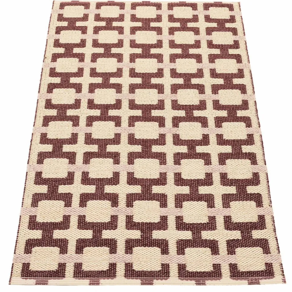 Tom matta 120 × 70 cm, burgundy/cream/rose