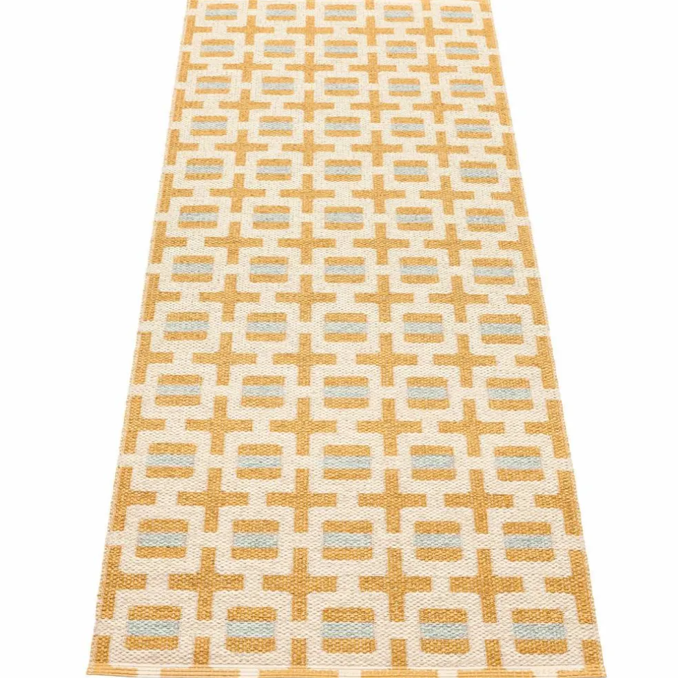 Tom matta 180 × 70 cm, ochre/cream/sage