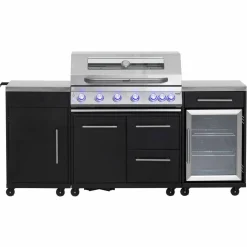 Topaz 6+1 gasolgrill och utekök med kylskåp