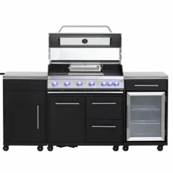 Topaz 6+1 gasolgrill och utekök med kylskåp