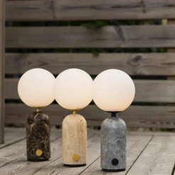 Torrano portabel bordslampa, brown marble
