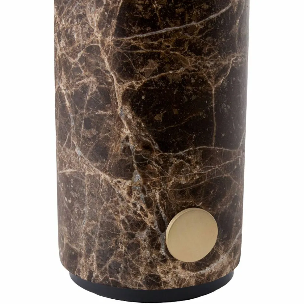 Torrano portabel bordslampa, brown marble