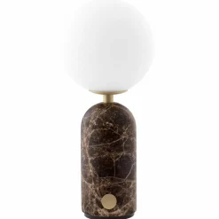 Torrano portabel bordslampa, brown marble