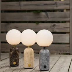 Torrano portabel bordslampa, grey marble