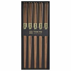 Ätpinnar 5 pack, rostfritt stål, black