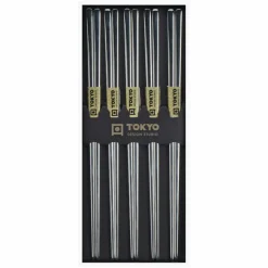 Ätpinnar 5 pack, rostfritt stål, silver