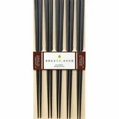 Ätpinnar Plain Wood 5 Par, brun