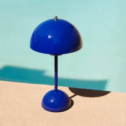 &Tradition Flowerpot VP9 portabel bordslampa, stenblå
