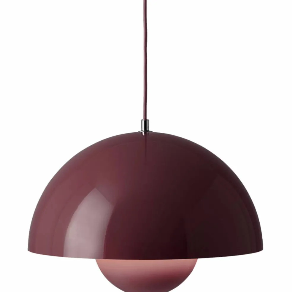 &Tradition Flowerpot VP7 taklampa 37 cm, dark plum