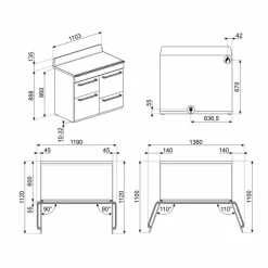 TR4110BL1 Victoria spis 110 cm, svart
