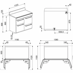 TR4110BL1 Victoria spis 110 cm, svart
