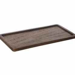 Träbricka Rektangulär Mörkbrun, 15x30cm