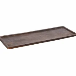 Träbricka Rektangulär Svart, 15x45 cm