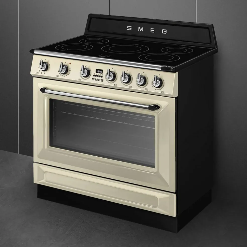 TR90IM induktionsspis 90 cm, creme