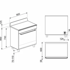 TR90IM induktionsspis 90 cm, svart