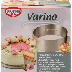 Tårtring 16-30 cm, rostfritt stål