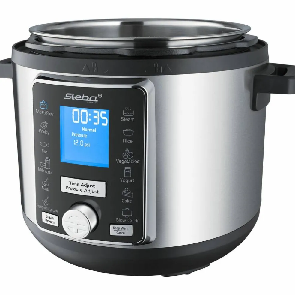 Tryckkokare med timer, 6 l., stål