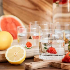 Tumblerglas 4 st, frukttema