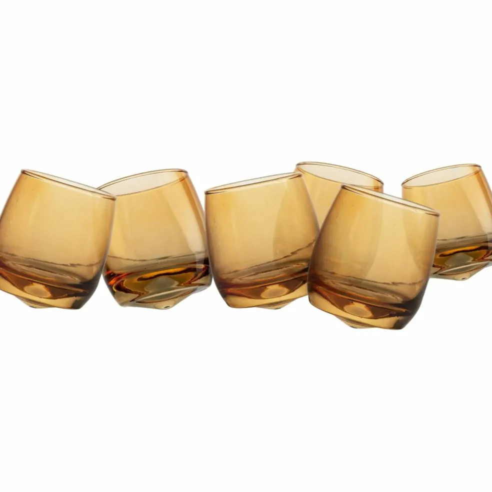 Tumbler med rundad botten 6-pack, amber