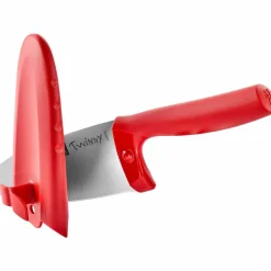 Twinny kockkniv, 10 cm, röd