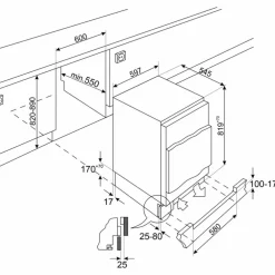 U8C082DE integrerad kyl/frys