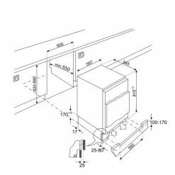 U8F082DE1 integrerad frys 82 cm