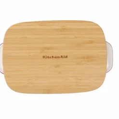 Ugnsform med lock 26x15,5x6,5 cm, creme