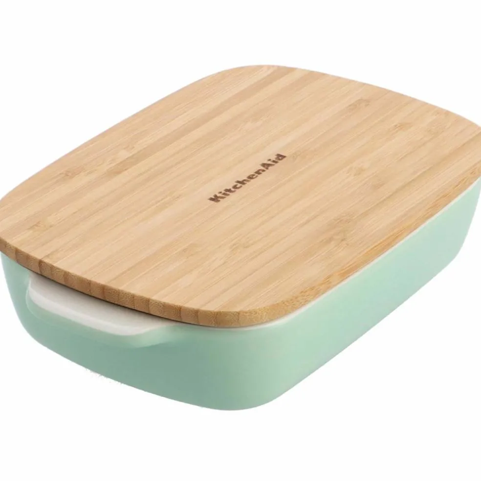 Ugnsform med lock 26x15,5x6,5 cm, creme