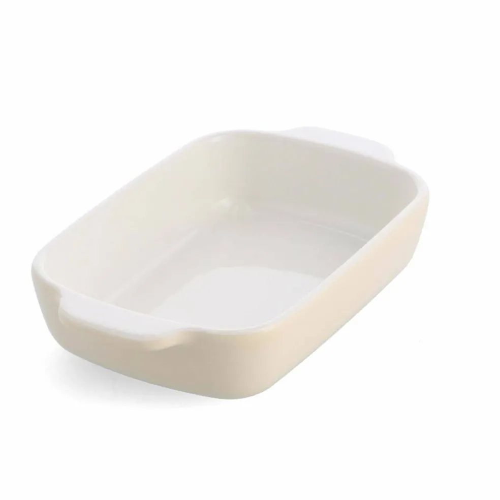 Ugnsform med lock 26x15,5x6,5 cm, creme
