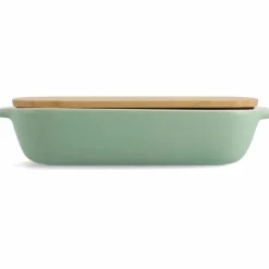 Ugnsform med lock 31x18,5x6 cm, creme
