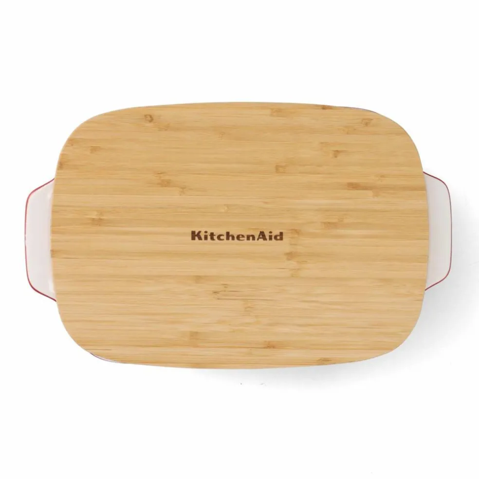 Ugnsform med lock 39x23,5x7,5 cm, röd