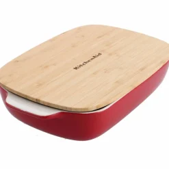 Ugnsform med lock 39x23,5x7,5 cm, röd