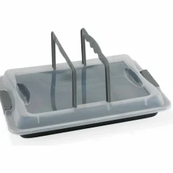 Ugnspanna med lock 42x29cm Grå