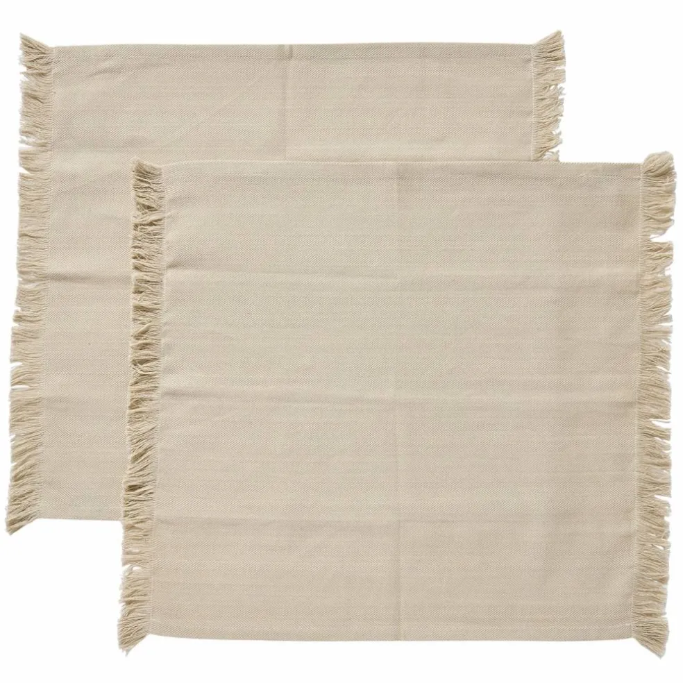 Umami tygservett 2-pack, brun/svart