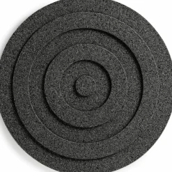 Underlägg rund svart kork, 21 cm