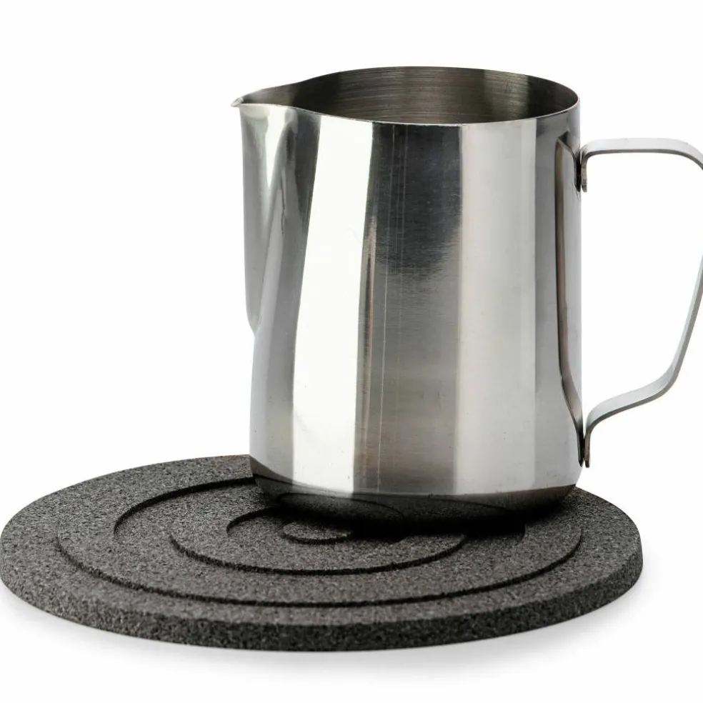 Underlägg rund svart kork, 21 cm