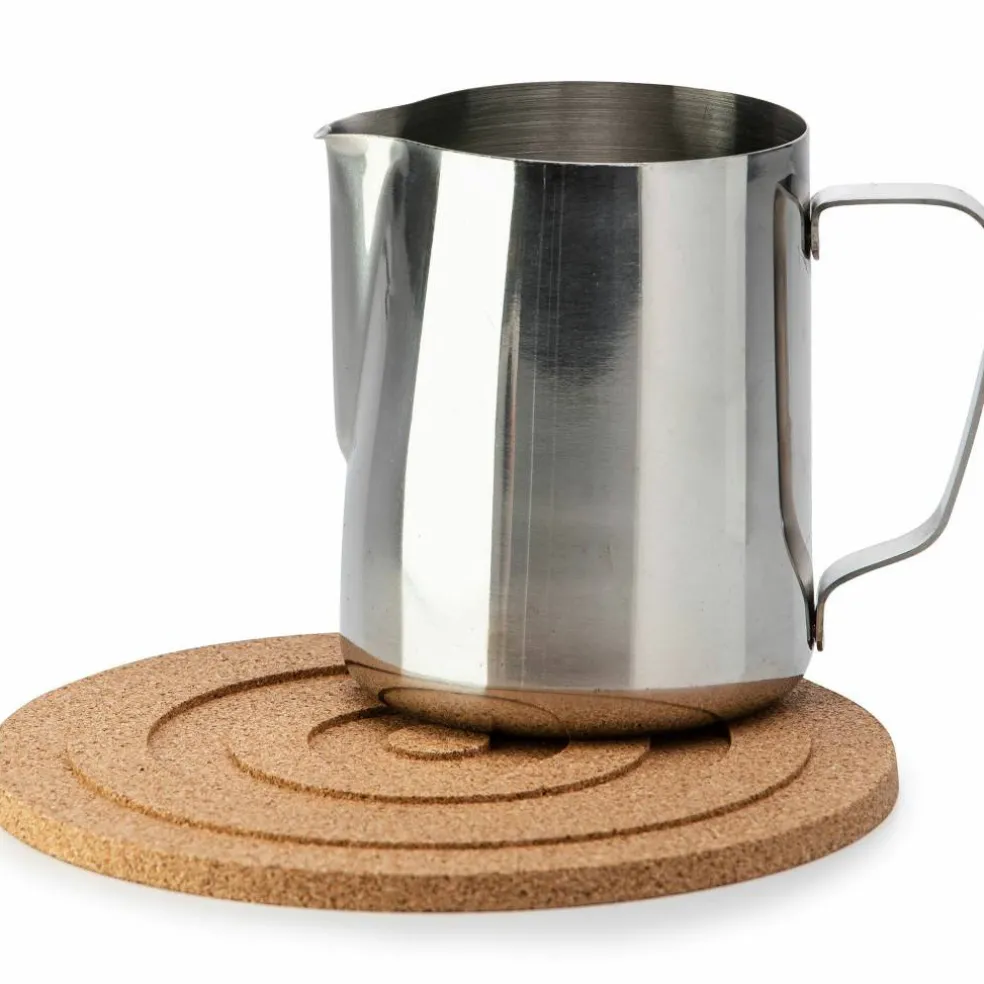 Underlägg rund svart kork, 21 cm