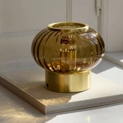 Urc portabel bordslampa 19 cm, smoke