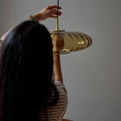 Urc taklampa 26 cm, amber