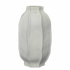 Vas i stengods 30 cm, naturvit
