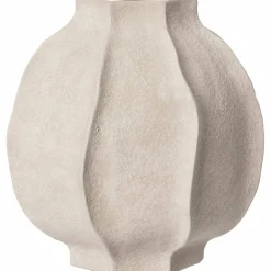Vas stengods 18 cm, naturvit