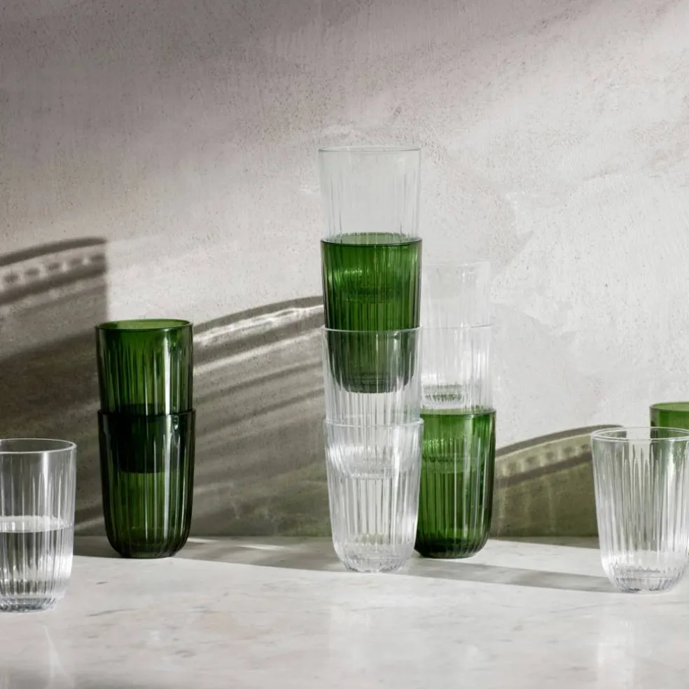 Vattenglas, 37 cl, Ø 8 cm, 4 st, grön