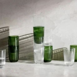 Vattenglas, 37 cl, Ø 8 cm, 4 st, grön