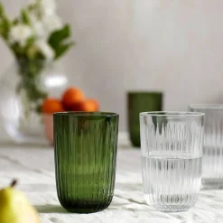 Vattenglas, 37 cl, Ø 8 cm, 4 st, grön